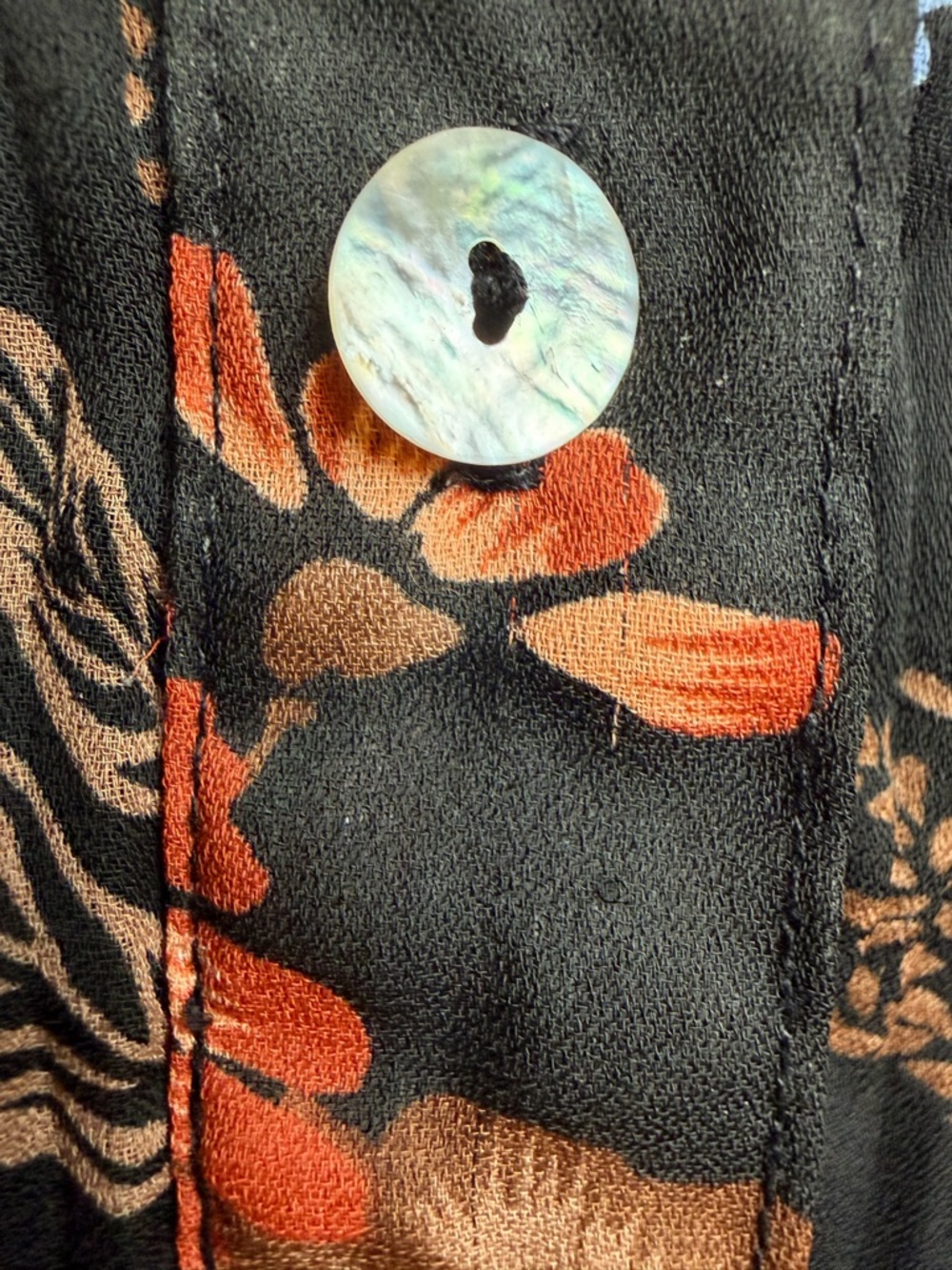 Sere Nade Floral Plisse Sleeveless Button-Down Blouse Art To Wear Boho Top L EUC - Picture 14 of 15